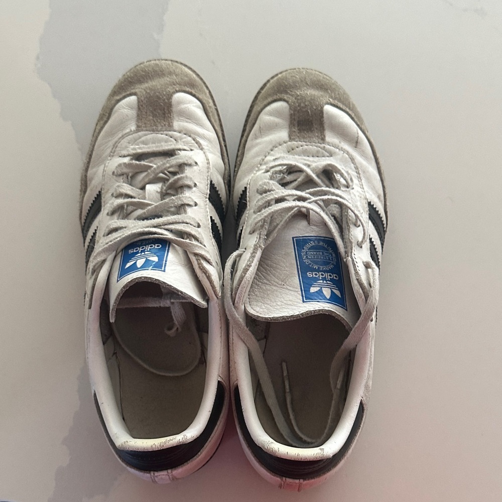 Adidas White and Tan Sneakers